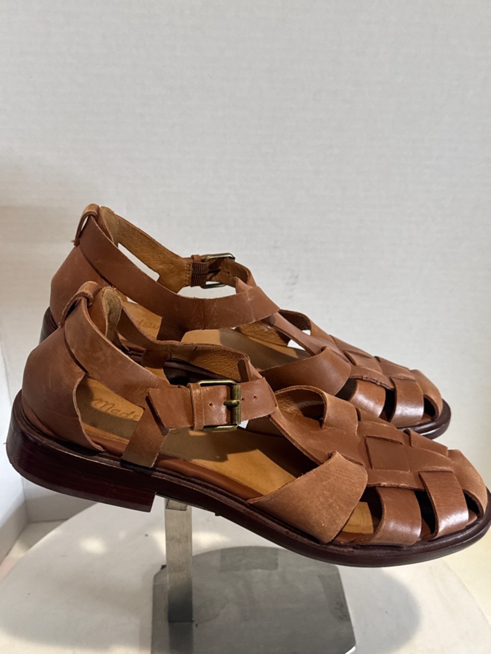 Madewell The Rina Fisherman Flat Leather Upper Sandals size 10.5 - Picture 4 of 8